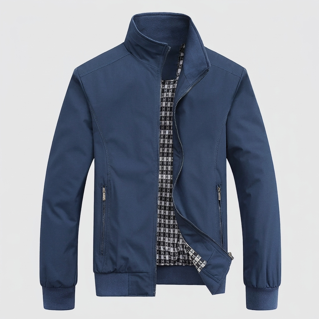 Stylish Men's Zip-Up Bomber Jacket