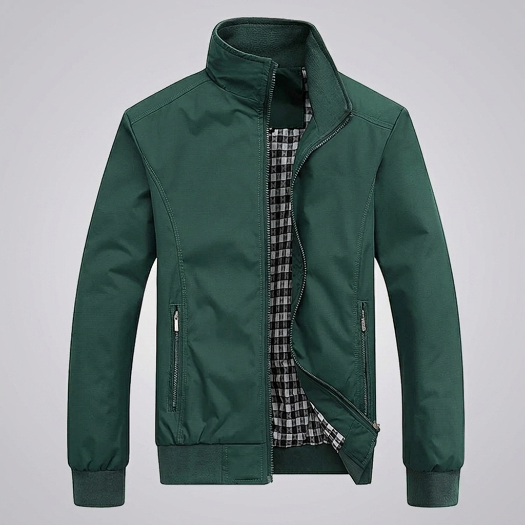 Stylish Men's Zip-Up Bomber Jacket