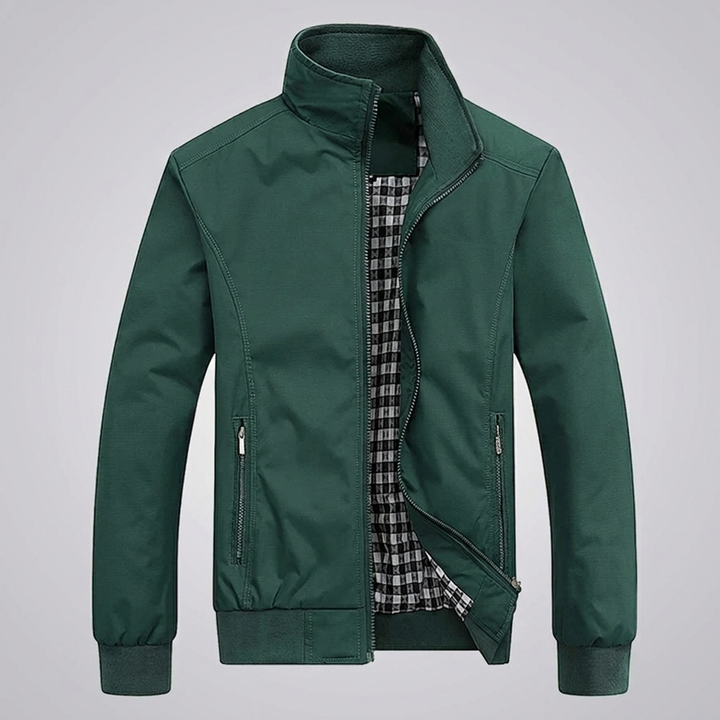 Stylish Men's Zip-Up Bomber Jacket