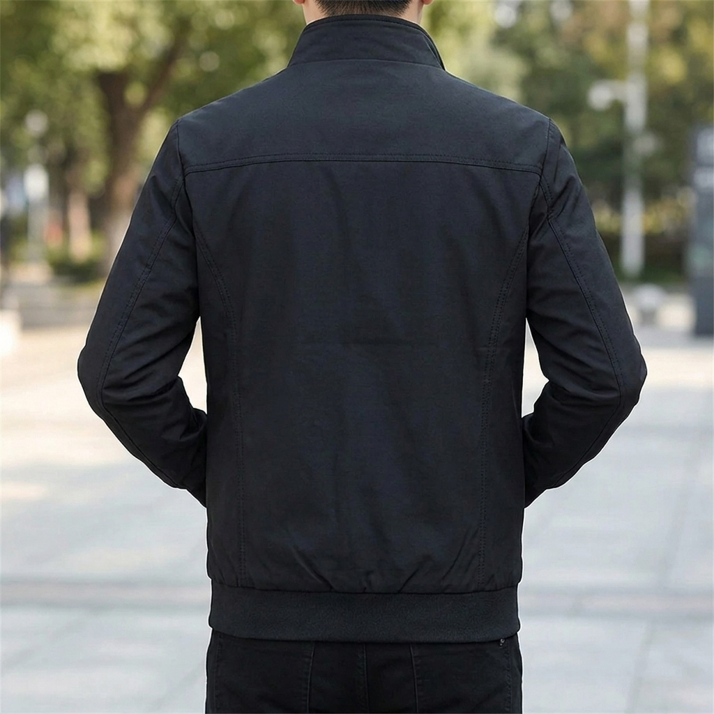 Stylish Men's Zip-Up Bomber Jacket
