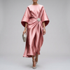 Sophisticated Maxi Dress with Draped Design