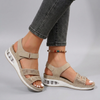 Elegant Wedge Sandals with Airy Roman Cut