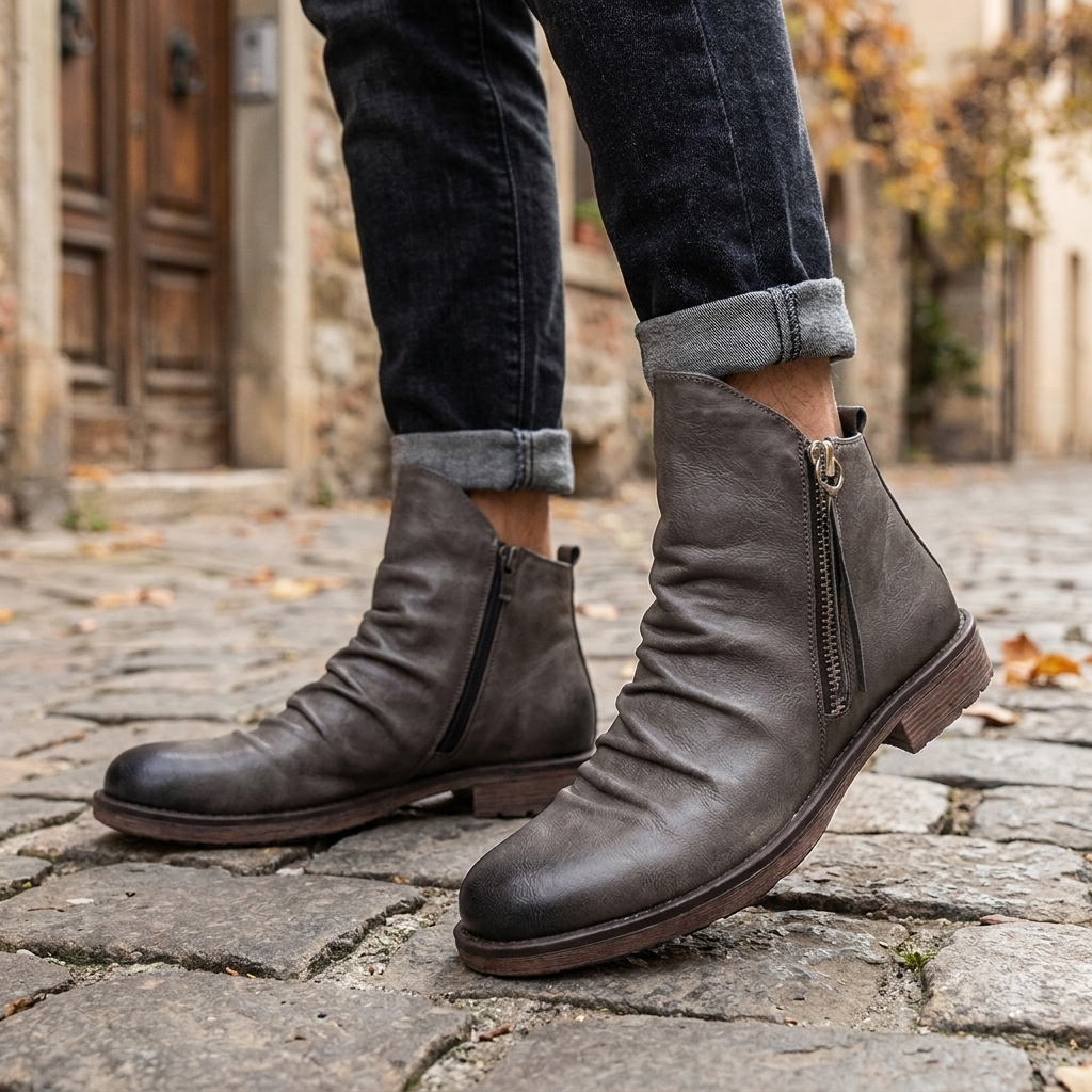 Elegant Ankle Boots with Side Zip for Everyday Wear