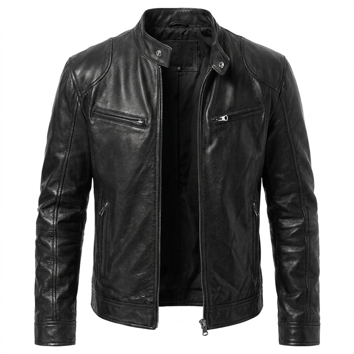 Trendy Zip Front Biker Jacket for Everyday Style