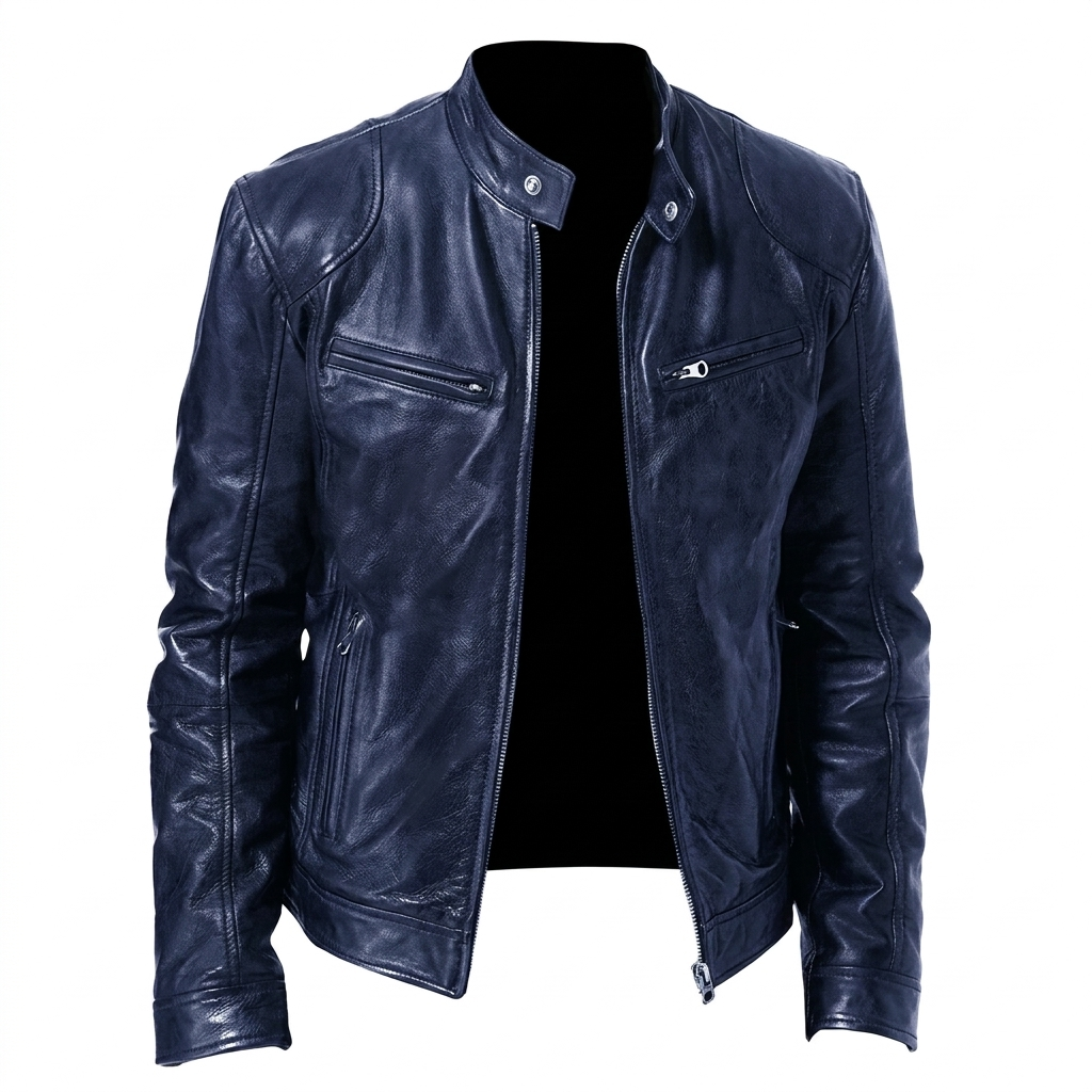 Trendy Zip Front Biker Jacket for Everyday Style