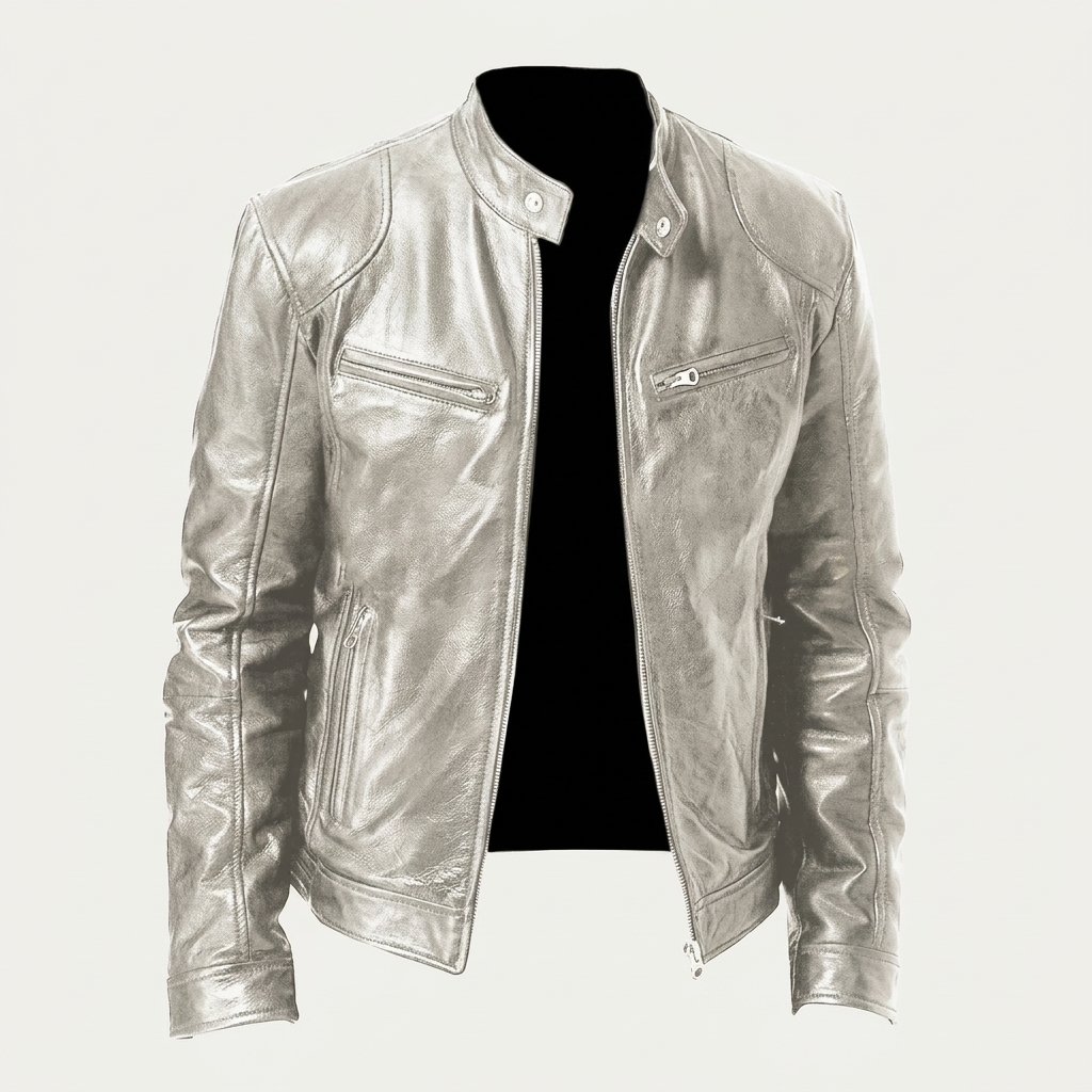 Trendy Zip Front Biker Jacket for Everyday Style