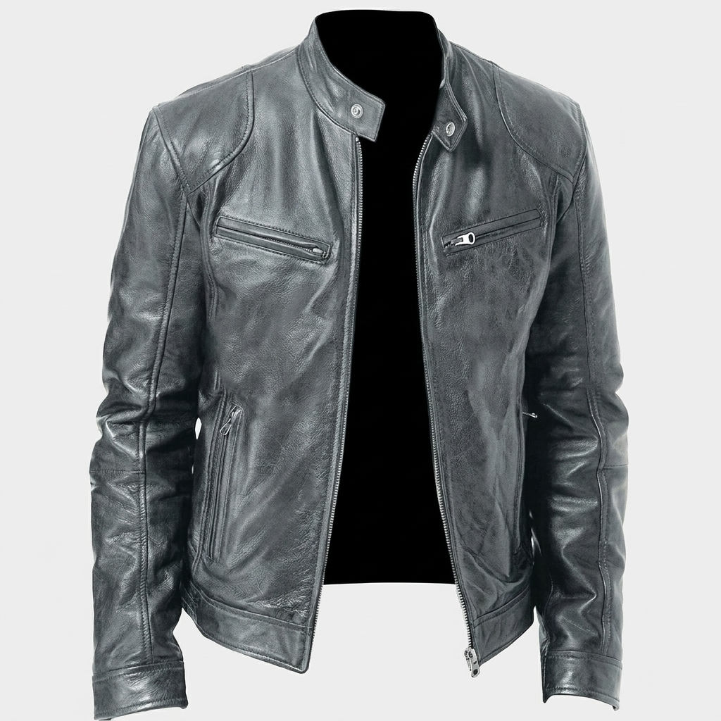 Trendy Zip Front Biker Jacket for Everyday Style