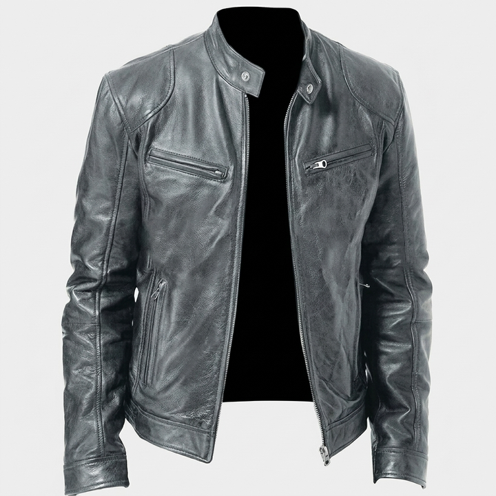 Trendy Zip Front Biker Jacket for Everyday Style
