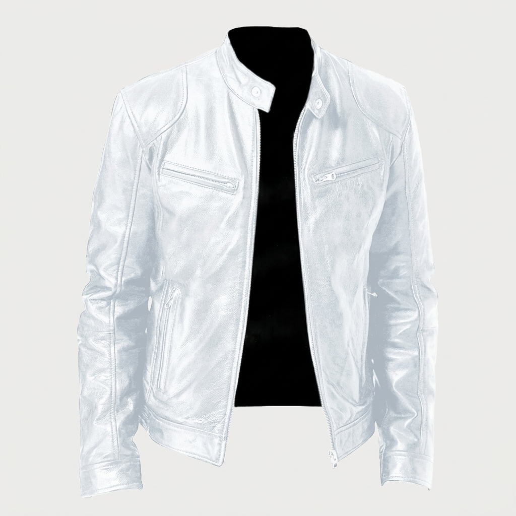 Trendy Zip Front Biker Jacket for Everyday Style