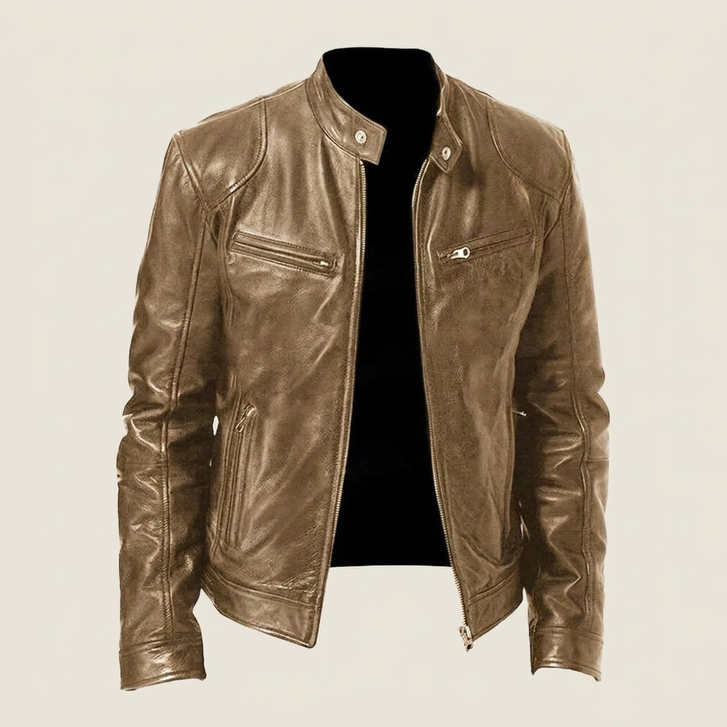 Trendy Zip Front Biker Jacket for Everyday Style