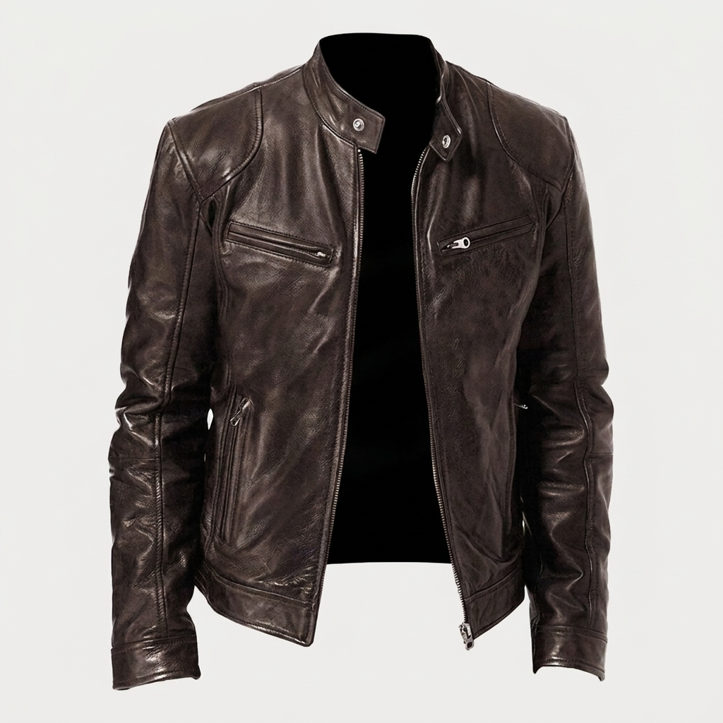 Trendy Zip Front Biker Jacket for Everyday Style