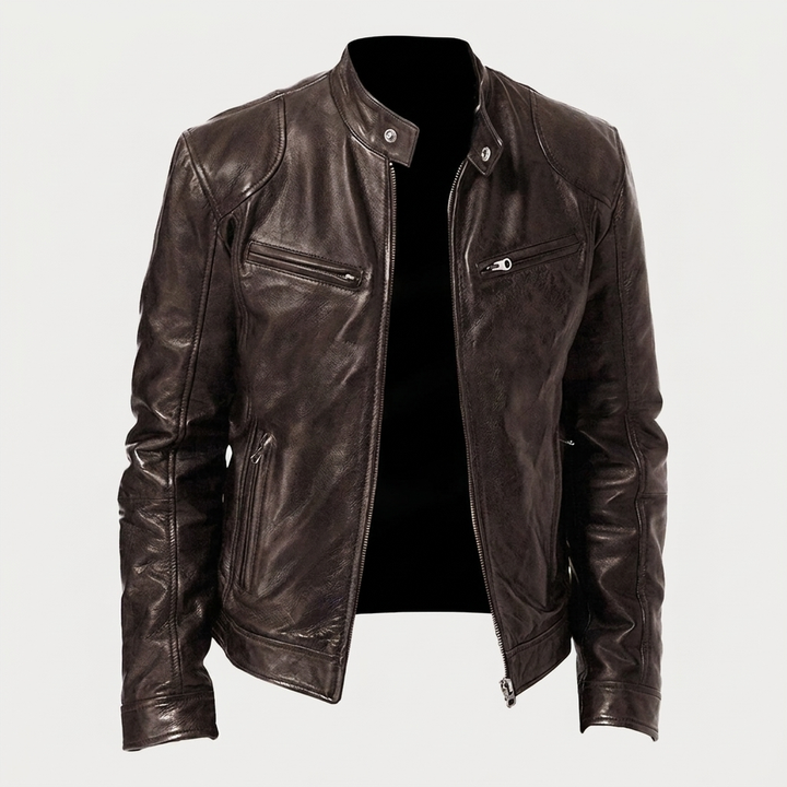 Trendy Zip Front Biker Jacket for Everyday Style