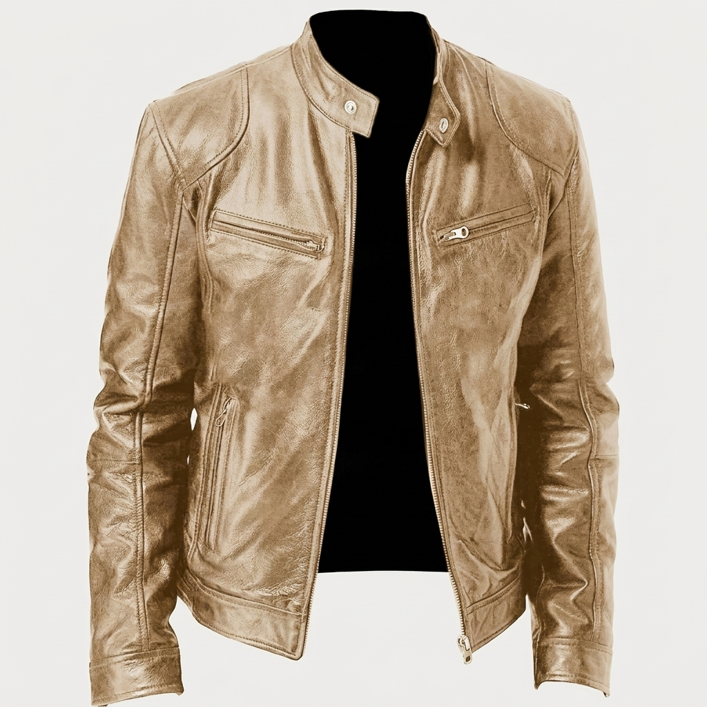 Trendy Zip Front Biker Jacket for Everyday Style