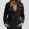 Stylish Zip-Detail Biker Jacket for Women