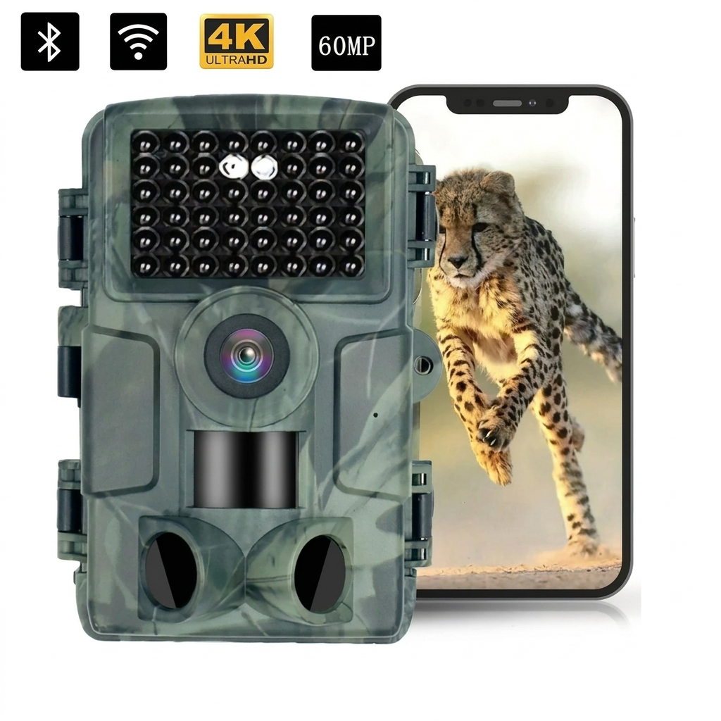 Compact 4K Wildlife Camera with Mobile App for Easy Monitoring