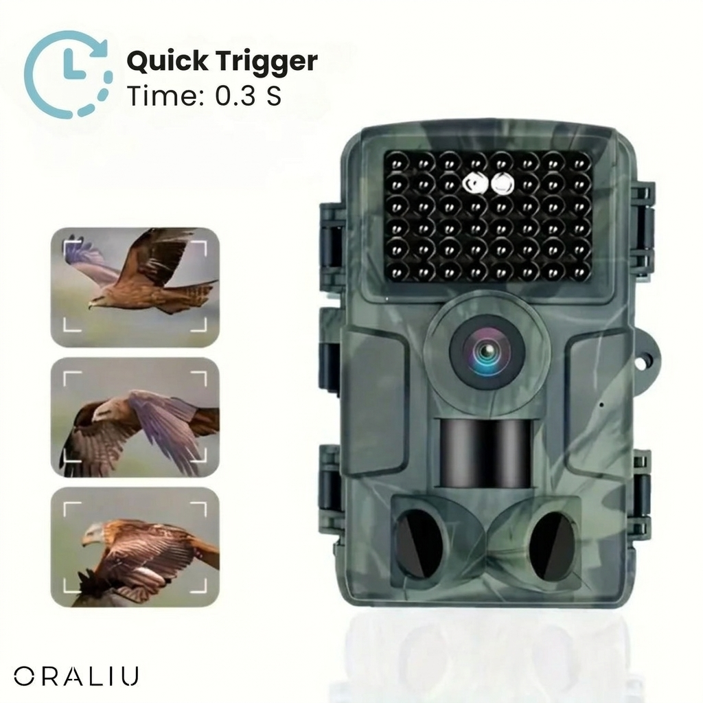 Compact 4K Wildlife Camera with Mobile App for Easy Monitoring