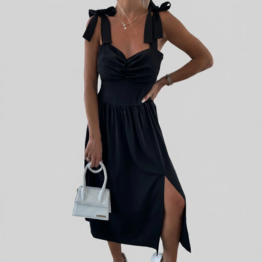 Women's Chic Bow Midi