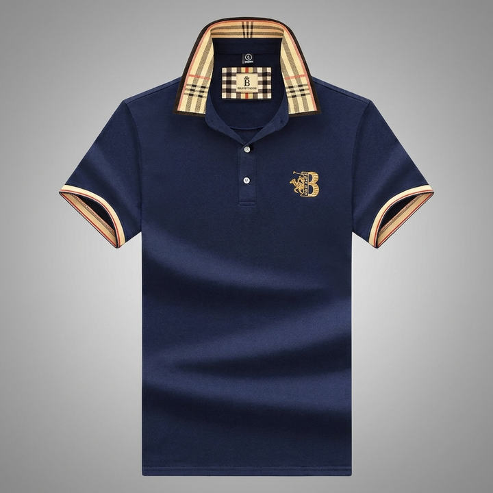 Stylish Men’s Polo Shirt – Checked Collar Design, Briston