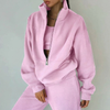 Trendy Women’s Lounge Set – Half-Zip Sweatshirt and Joggers