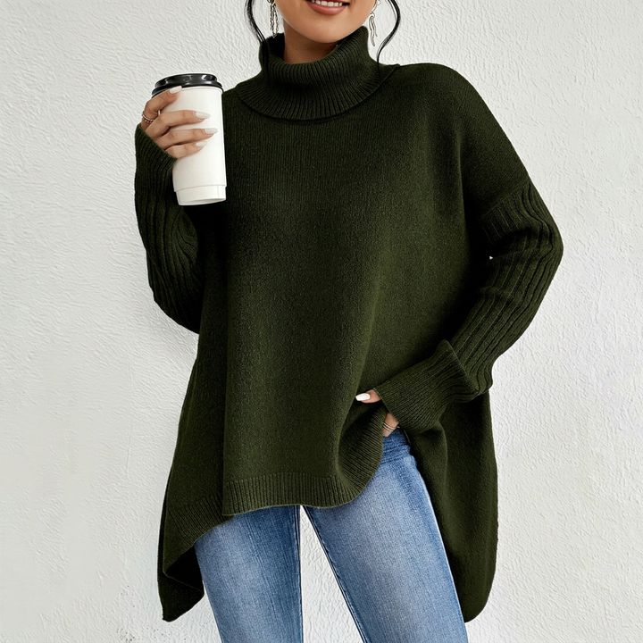 Women’s Turtleneck Pocket Sweater