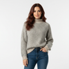 Women’s Cozy Chevron Knit Sweater – Turtleneck