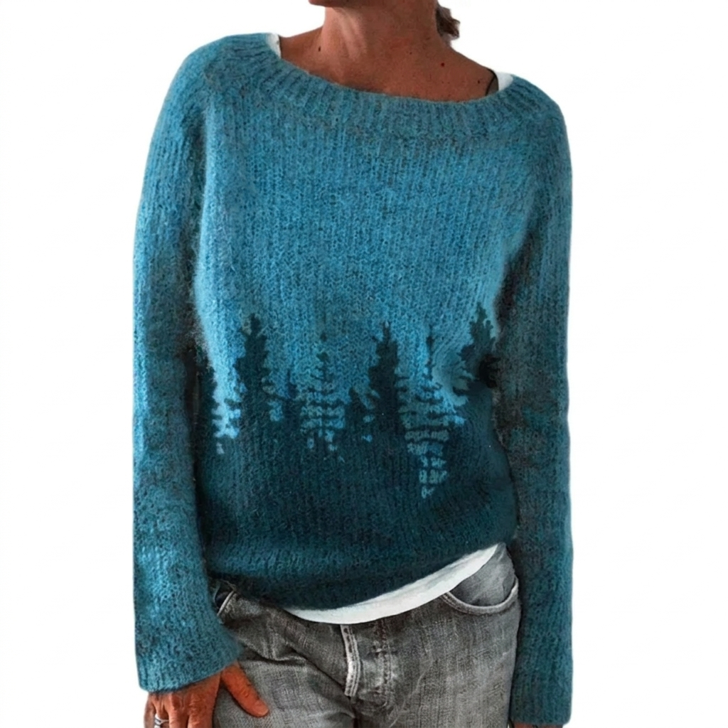 Cozy Crew Neck Fair Isle Sweater – Women’s