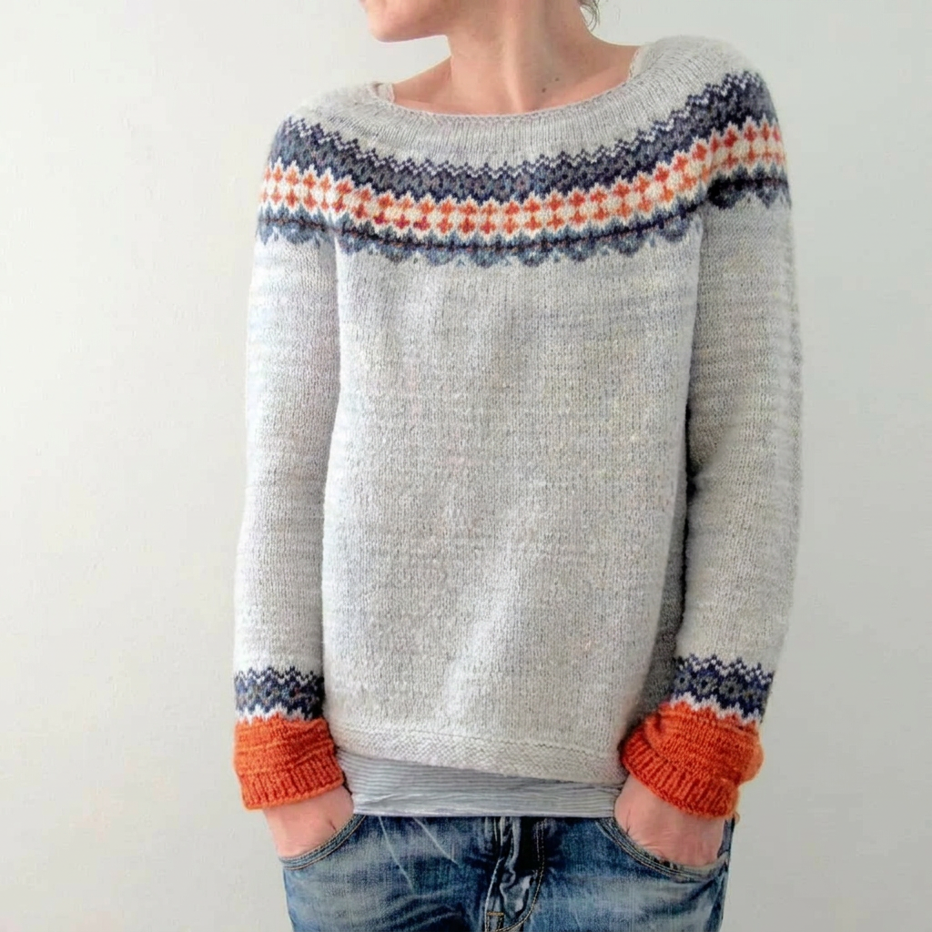 Cozy Crew Neck Fair Isle Sweater – Women’s