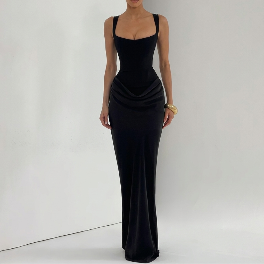 Womens Elegant Backless Slip Dress