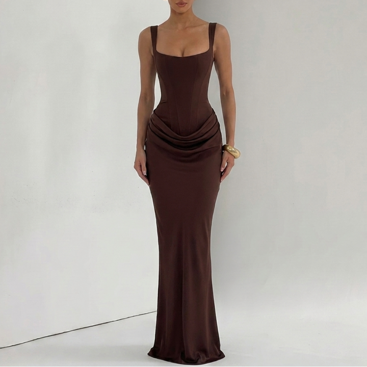 Womens Elegant Backless Slip Dress
