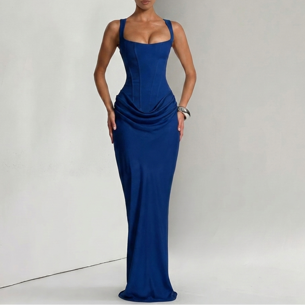 Womens Elegant Backless Slip Dress