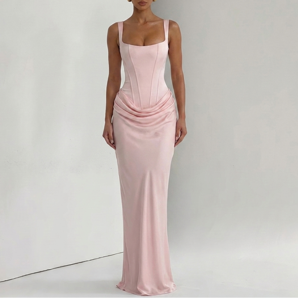 Womens Elegant Backless Slip Dress