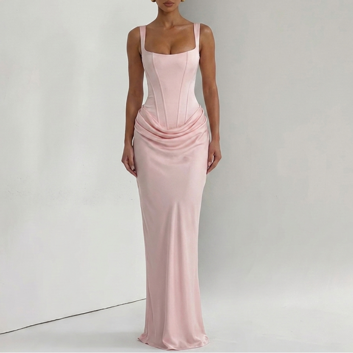Womens Elegant Backless Slip Dress