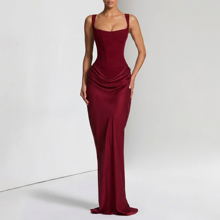 Womens Elegant Backless Slip Dress
