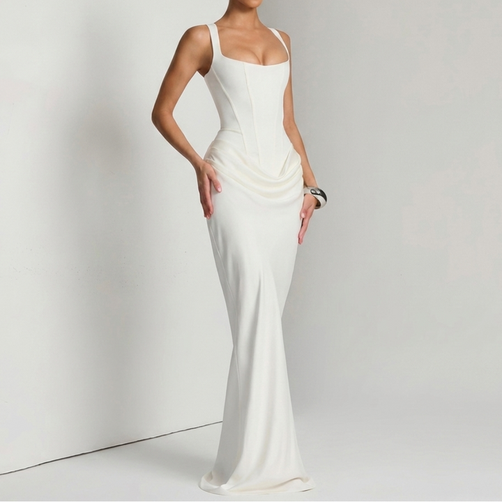 Womens Elegant Backless Slip Dress