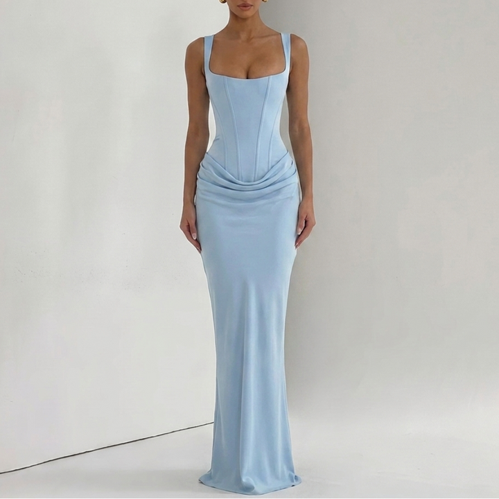 Womens Elegant Backless Slip Dress