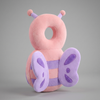 Baby Head Support Cushion with Cute Angel Wing Design for Toddlers