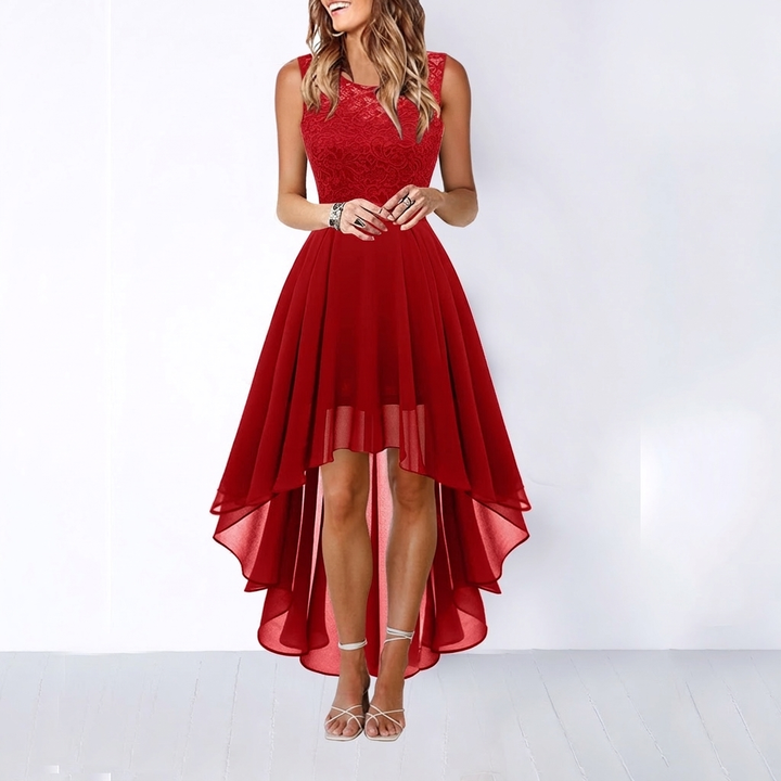 Women’s Elegant Splicing Large Hem Dress