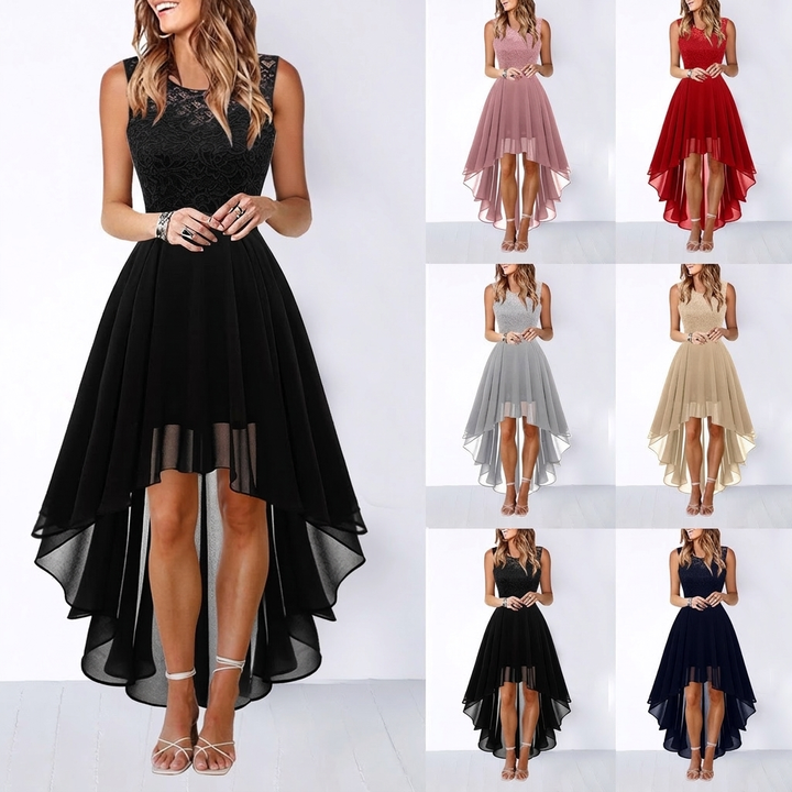 Women’s Elegant Splicing Large Hem Dress