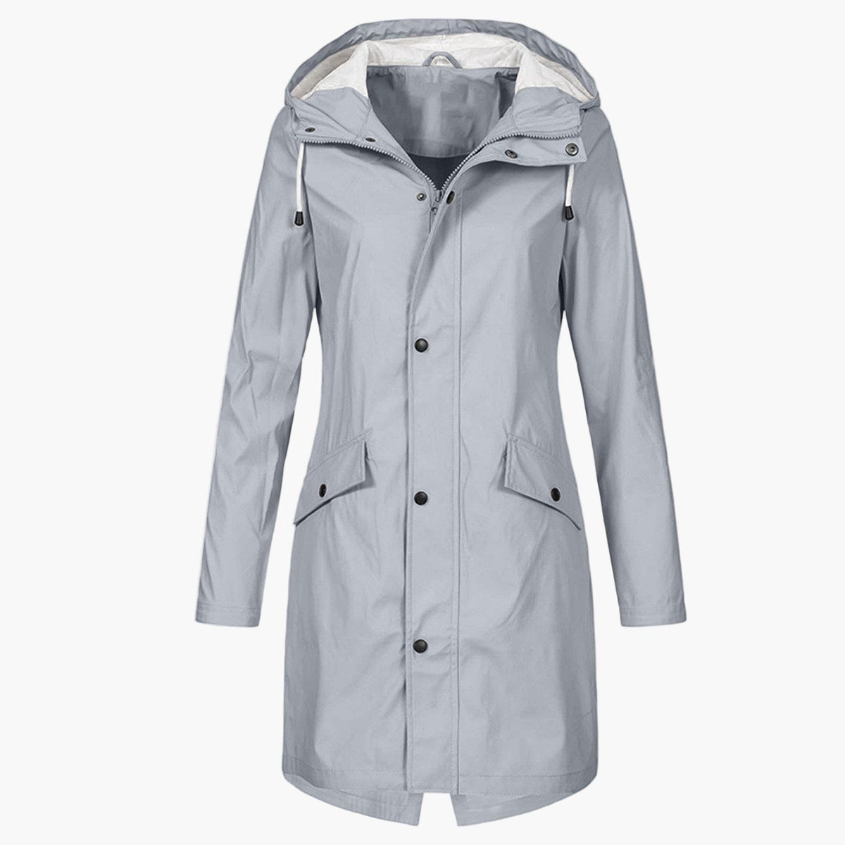 Hooded Longline Raincoat for Women