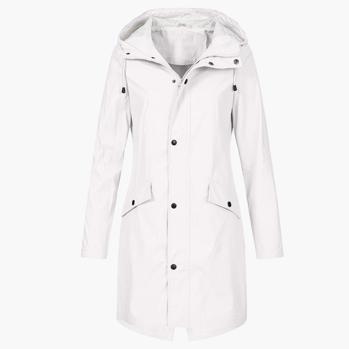 Hooded Longline Raincoat for Women