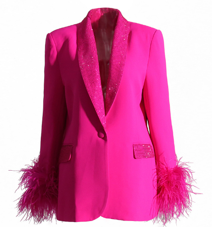 Chic und Stil | Blazer with Feathers for Women