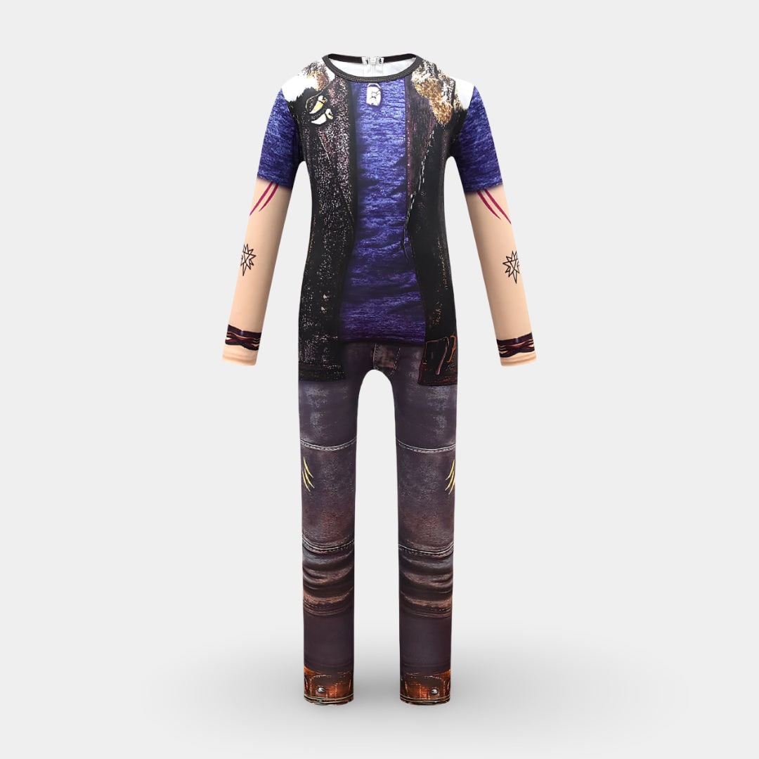 Kids' Halloween Costume and Zip-Up with Printed Design Funny