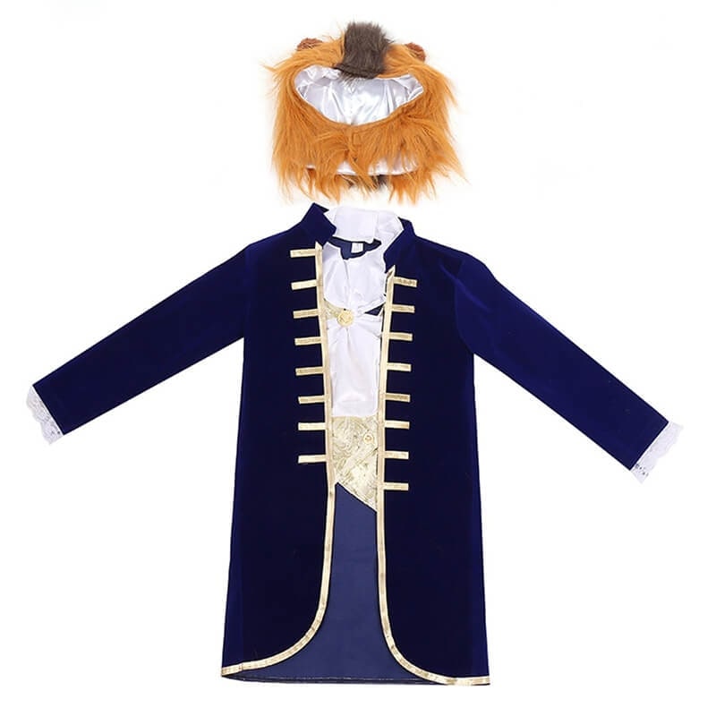 Kids' Halloween Animal Costume with Plush Fleece Hood Mittens and Shoe Covers