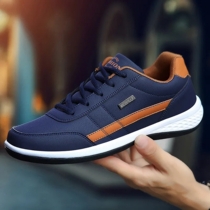 Men's Leather Sneakers with Arch Support