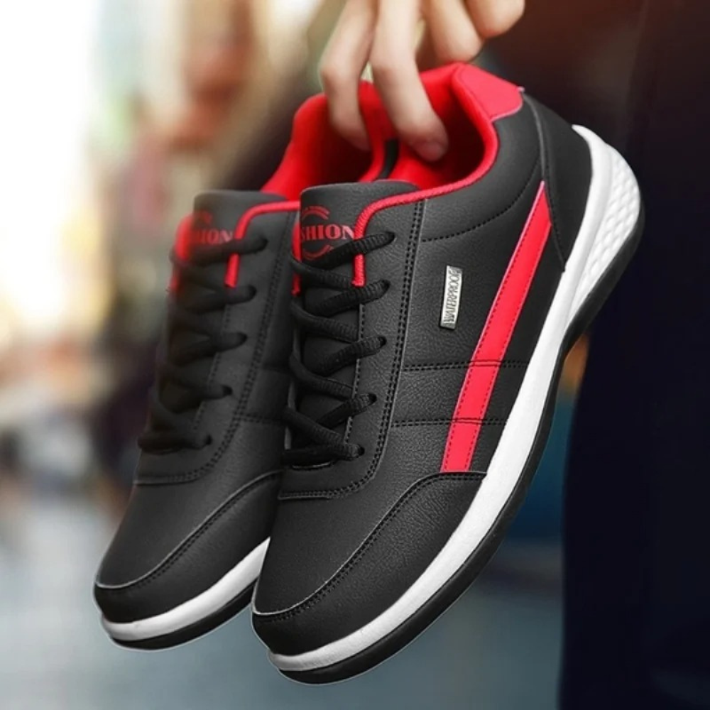 Men's Leather Sneakers with Arch Support