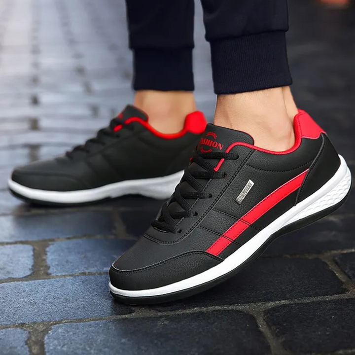 Men's Leather Sneakers with Arch Support