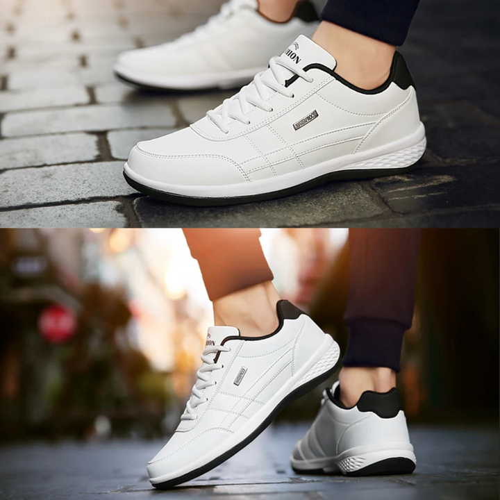 Men's Leather Sneakers with Arch Support