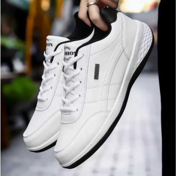 Men's Leather Sneakers with Arch Support