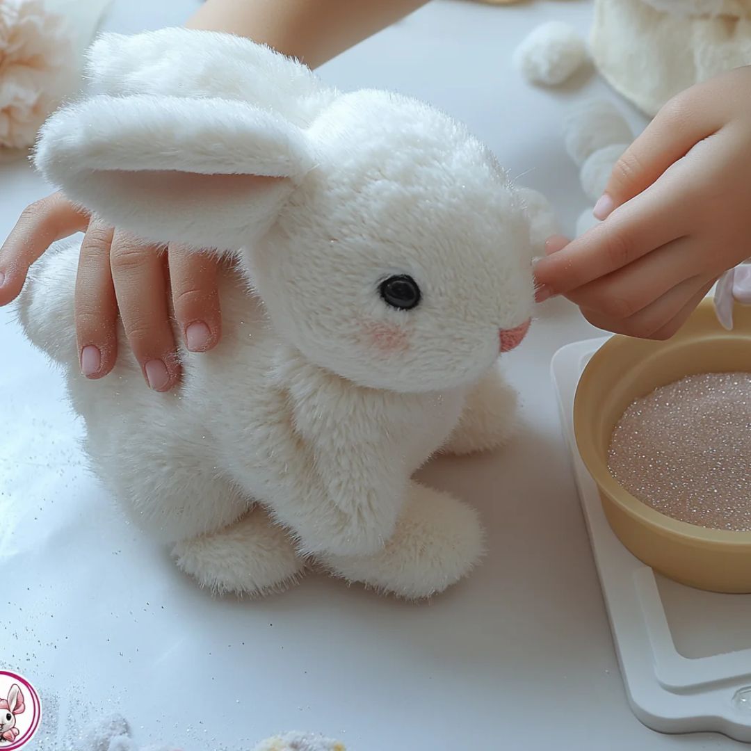 Realistic Bunny Toy Soft Interactive Animal for Children