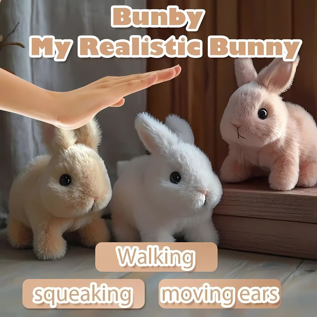 Realistic Bunny Toy Soft Interactive Animal for Children